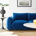 thumbnail image 7 of Sofa, Velvet, Blue Navy, Modern Contemporary Urban Design, Living Lounge Room Hotel Lobby Hospitality, 7 of 7