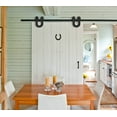 thumbnail image 4 of INTBUYING 4 Ft Mini Sliding Double Barn Cabinet Door Hardware Roller Track Kit Closet, 4 of 7