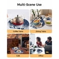 thumbnail image 2 of 13 Inch Round Placemats Set of 6, Christmas Blue Non Slip Heat Insulation PP Table Mats, White Xmas Tree Elk Winter Snowflake Washable Place Mats for Kitchen Dining Party Table Decor, 2 of 7