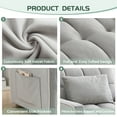 thumbnail image 6 of Muumblus 3-in-1 Convertible Sleeper Chair Bed for Adult, Chaise Lounge Indoor, Modern Single Reclining Sofa Bed for Living Room, Gray Velvet, 6 of 9