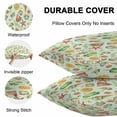 thumbnail image 6 of Outdoor Waterproof Pillow Covers Pack of 2, Summer Watercolor Style Popsicle Lemon Shell Decorative Throw Pillowcases Cushion Covers for Garden Patio Tent Sofa Couch, 26x26 inch, 6 of 8