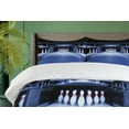 thumbnail image 4 of Ambesonne Bowling Party Duvet Cover Set, Symmetrical Pins, Queen, Blue White Red, 4 of 6