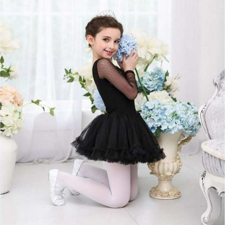 Kid Girls Ballet Tutu Leotard Dress Long Sleeve Skirted Tutus Dance Dress Ballerina Outfits 3 13 Years