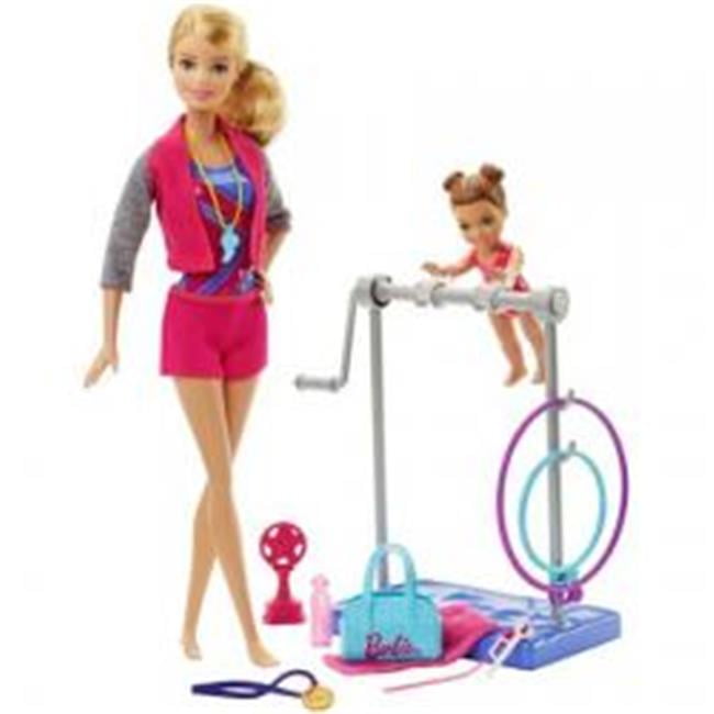 barbie gymnastic coach dolls & playset