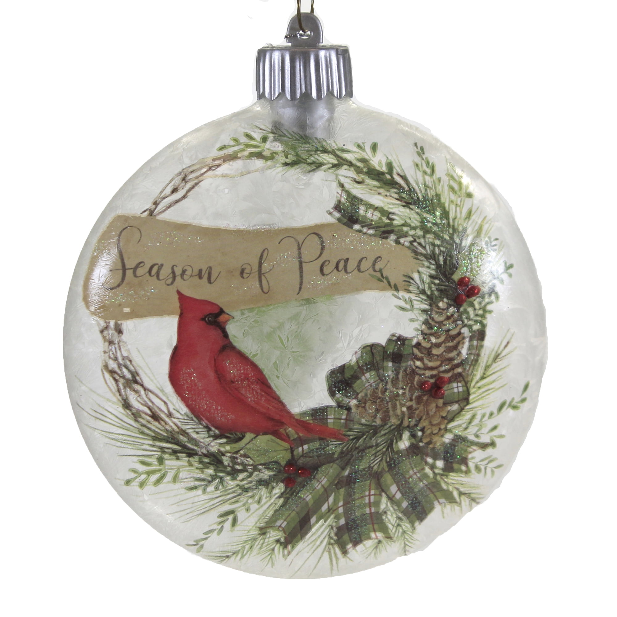 Holiday Ornament LED Cardinal Ornament Glass Lighted Christmas Mx177516