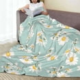 thumbnail image 6 of Honeii Floral Daisy Print Fleece Blanket - Throw Blanket for Bed, Sofa, Couch, Camping, and Travel , Microplush Ultra Soft Warm Blanket-50"x40", 6 of 7