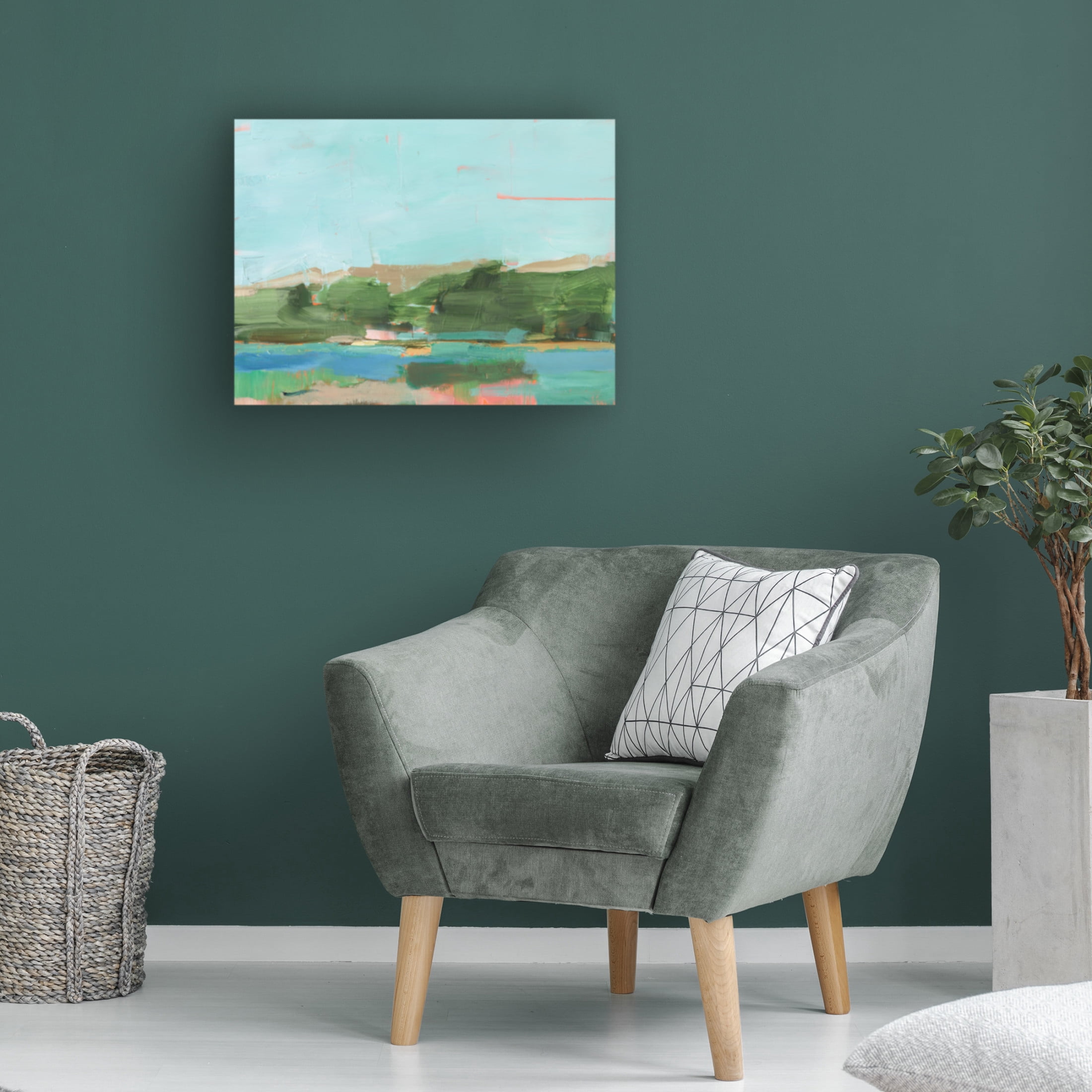 Canvas Wall Art - Ethan Harper 'Spring River Crossing II' Wall Art for Living Room, Bedroom, or Office Décor by Trademark Fine Art - 19 x 14 Inches