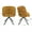 Orange#7, variant on 270° Swivel Chair Set of 2 - Beige Upholstered Dining Chairs with Metal Base (22.44" X 18.7")