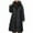 Black, variant on Winter Dresses for Women 2025 Puffer Jacket Womens Fall And Winter Wave Seam Hooded Cotton Coat Mid-length Knee-length Cotton Coat Long-sleeved Cotton Coat