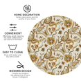 thumbnail image 3 of Honeii Indian Paisley print Leather Coaster Set of 4, ideal for safeguarding your furniture from drinks spills and effortless cleanup-Round Shape, 3 of 6