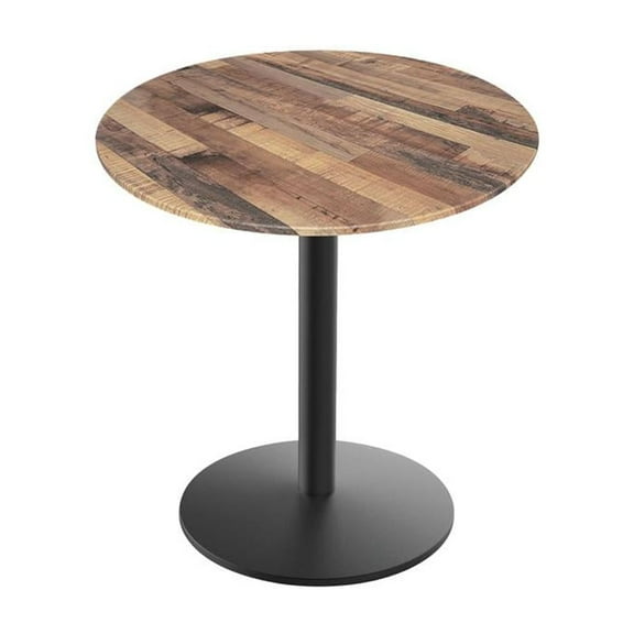 Holland Bar Stool 30" Tall OD214 Indoor/Outdoor All-Season Table with 36" Diameter Rustic Top