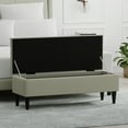 thumbnail image 2 of 46.5" Upholstered Storage Bench in Beige, 2 of 8