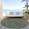 thumbnail image 6 of Addison Rugs Chantille Indoor/Outdoor Transitional Geometric, Abstract Olive Washable Round Rug, 8' x 8', 6 of 6