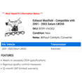 thumbnail image 2 of Exhaust Manifold - Compatible with 2001 - 2003 Saturn LW200 2002, 2 of 2