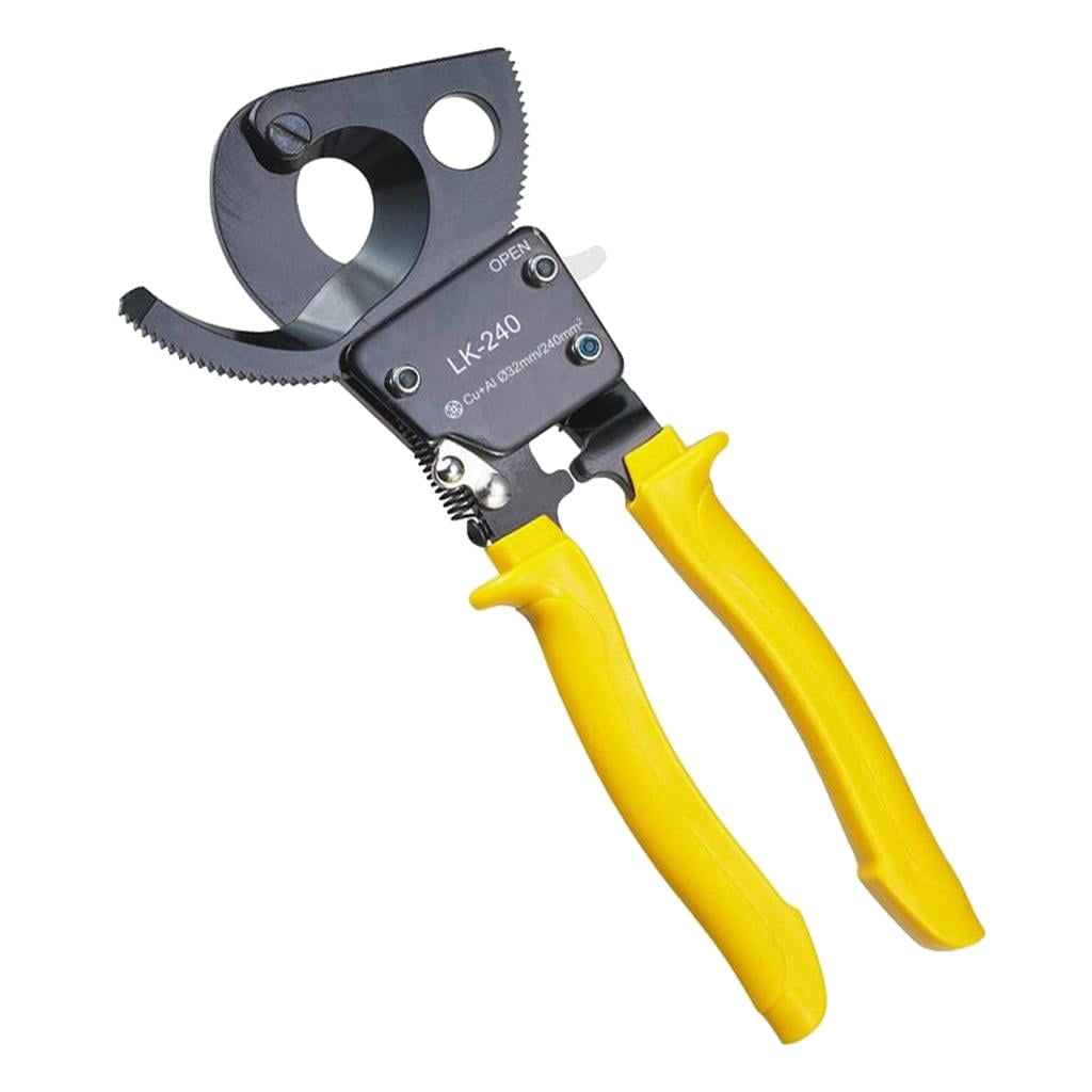 Nishiyuenyi 240mm² Ratchet Cable Wire Cutter Professional Heavy Duty Wire Cutter Hand Tool for Cutting Copper and Aluminum Cable