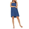 thumbnail image 1 of Kmbangi Women's Towel Wrap Bathrobe Soft Adjustable Spa Robe with Hair Shower Cap for Gym and Shower, 1 of 6
