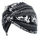 thumbnail image 5 of Turbante de suave Cubierta para cabeza con pliegues Gorros para el cabello Sombrero para cabeza Gorro Hijib negro Sunnimix Turbante de algodón con estampado floral, 5 of 5
