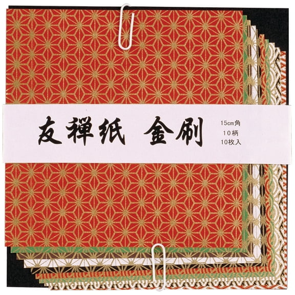 Aitoh Yuzen Kinzure Origami Paper, 5-7/8"