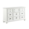 thumbnail image 2 of DeeHome White Finish 1pc Dresser of 9x Drawers Traditional Framing Wooden Bedroom Furniture, 2 of 5