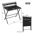 thumbnail image 3 of Micozy 31.5" Folding 2-Layer Collapsible Desk, Black, 3 of 4