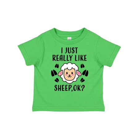 

Inktastic I Just Really Like Sheep Ok Gift Toddler Boy or Toddler Girl T-Shirt