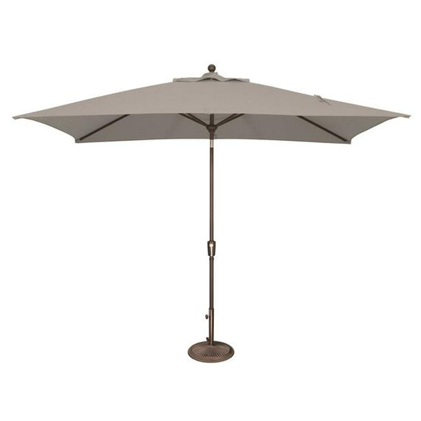 Simplyshade Ssum92 6x10rt00 A40433 Catalina 6 Ft X 10 Ft Rectangle Sunbrella Push Button Tilt Umbrella Cast Silver Walmart Com Walmart Com