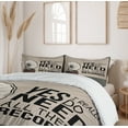 thumbnail image 6 of Ambesonne Saying Duvet Cover Sets, Records Collection Theme, 2-Queen, Warm Taupe, 6 of 7