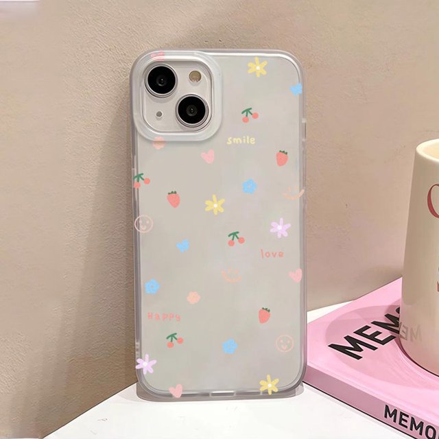 Love Heart Phone Case For iPhone 13 Case for iPhone 11 15 16 12 14 Pro Max Mini Shockproof Translucent Clear Cover Soft Funda JO73 For iPhone 12Pro Max
