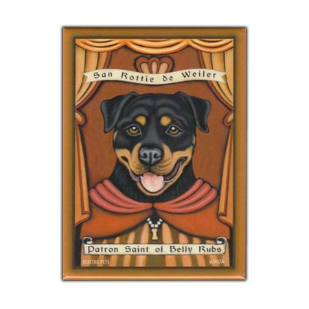 

Retro Pets Magnet Patron Saint Dog Series Rottweiler (Rottie) Vintage Advertising Art 2.5 x 3.5