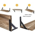 thumbnail image 6 of Fairy Floating Shelves, Rustic Wood Shelves, 4 Sets of Wall Mounted Shelf, 4.3x16.5x6.1inches, Carbonized Black, 6 of 8
