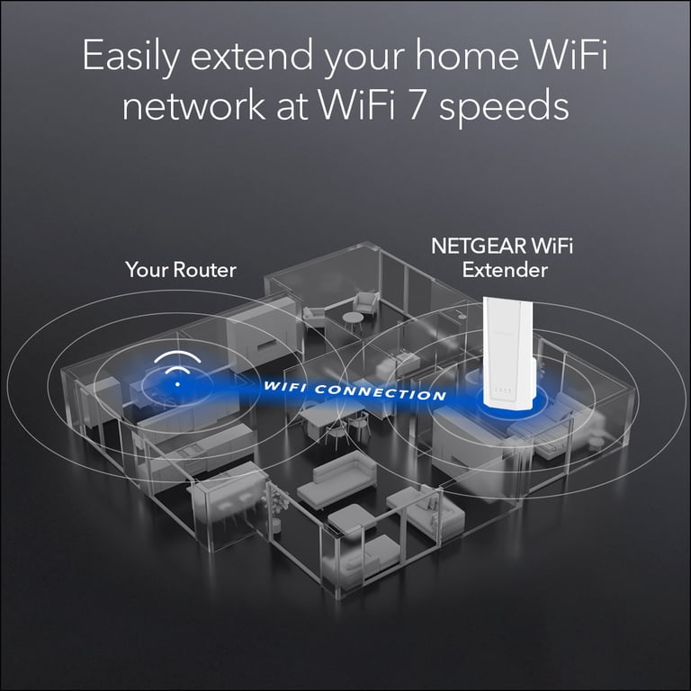 NETGEAR WiFi 7 Range Extender (EXS27) – Add up to 1,500 sq. ft