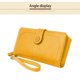 thumbnail image 4 of Cartera de mujer, moderna, con cremallera larga, para teléfono móvil, de piel encerada, 4 of 7