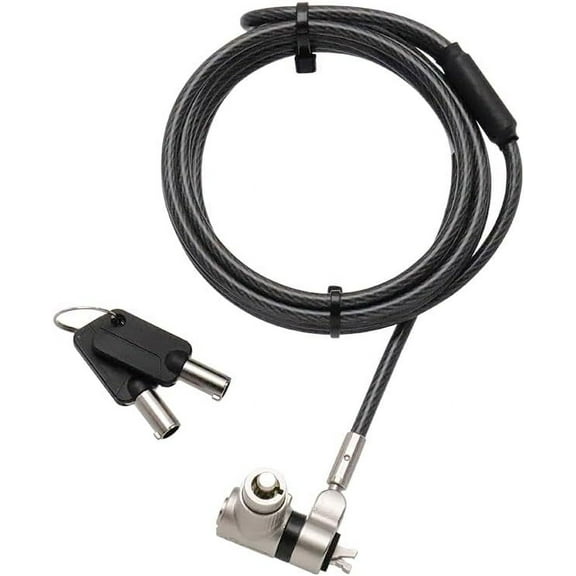 Mobile Edge CORE Gaming K-Lock Ultra-Slim 6.5-Ft. Key Cable Lock for Laptops, MEAKL1