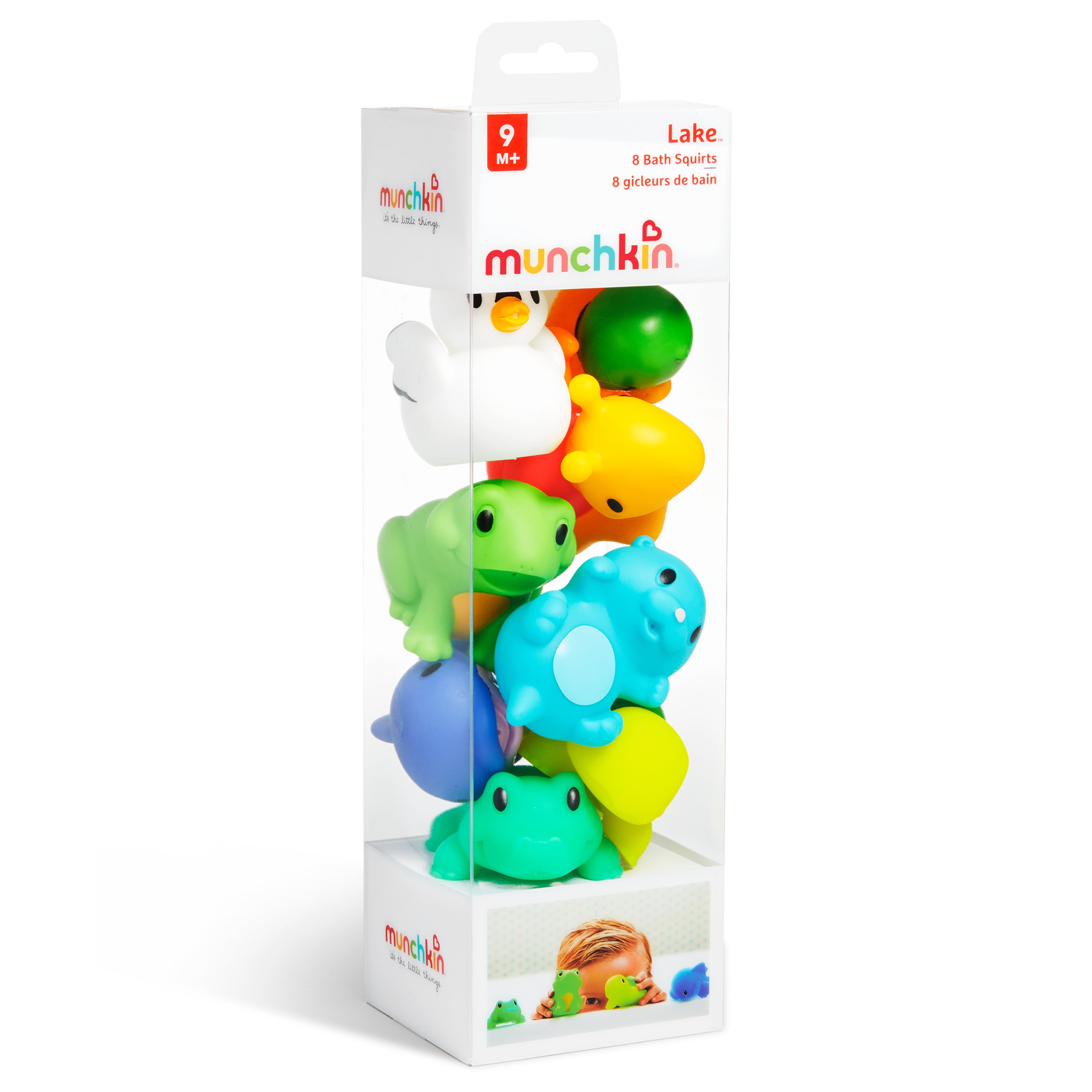 Munchkin Ocean Squirters – Lot De 4 Animaux Marins Pour Bain – Jouets Qui Giclent Et Flottent – Dès 9 Mois