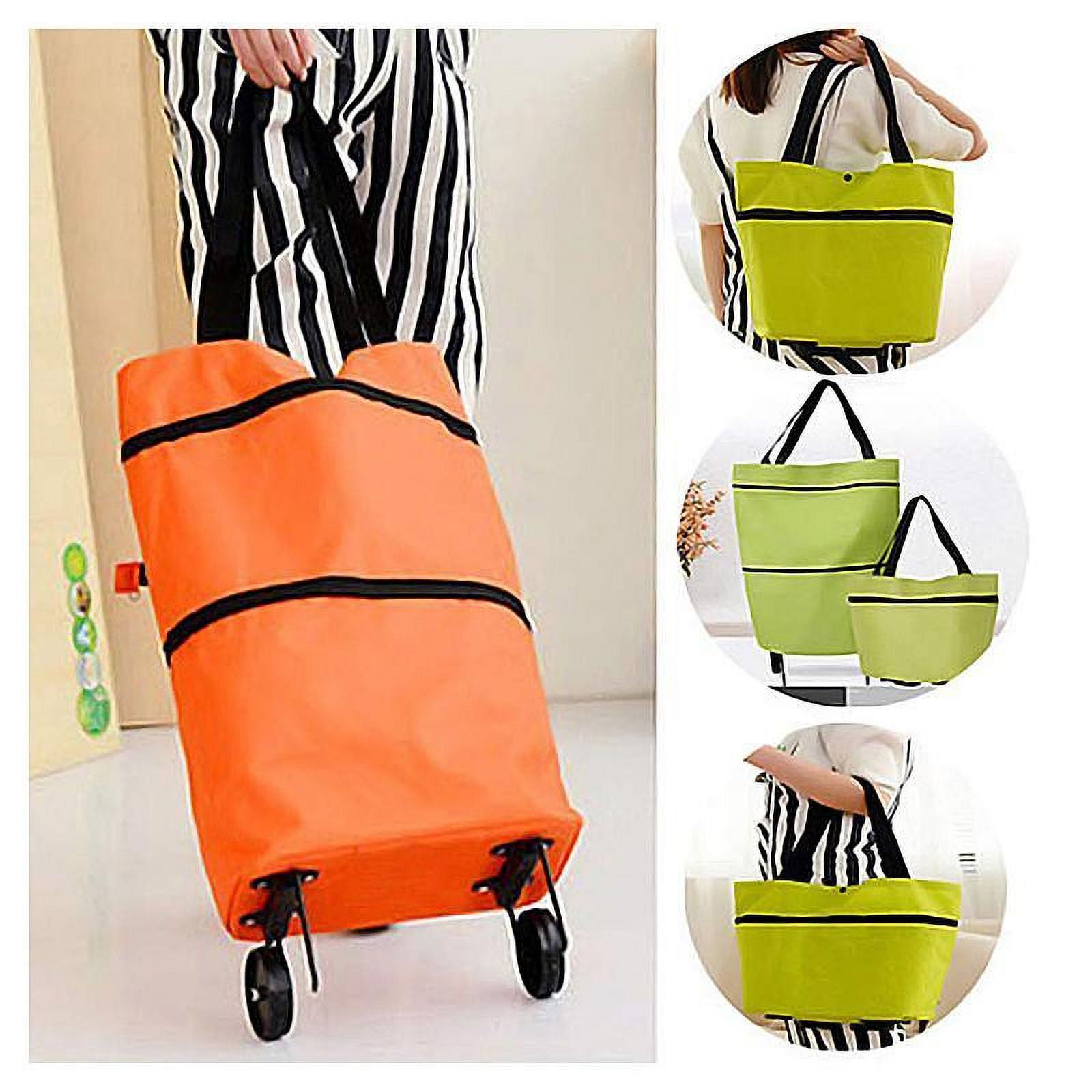 Caddie De Courses Pliable 2 Roues | Tissu Oxford 600D Imperméable | Capacité 48x41x14cm | Pliable Compact