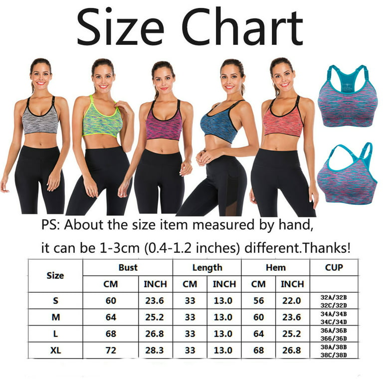 Sports Bras for Women, Front Strappy Adjustable Medium Impact Yoga Bra for  Workout Fitness Running, Gray, M 