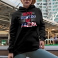 thumbnail image 2 of Happy Independence Day America, Black Hooded Sweatshirt or Hoodie, Medium, 2 of 5