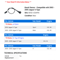 thumbnail image 2 of Knock Sensor - Compatible with 2003 - 2005 Jaguar S-Type 2004, 2 of 2
