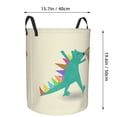 thumbnail image 2 of DouZhe Waterproof Collapsible Large Laundry Baskets, Funny Beast Dinosaur Prints Circular Hamper with Handles, 2 of 7