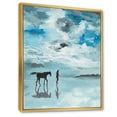 thumbnail image 3 of Designart 'Peaceful Scene Of Horse and Man Running By The Water' Farmhouse Framed Canvas Wall Art Print, 3 of 5