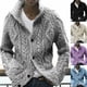 thumbnail image 4 of Suéter de otoño e invierno europeo y americano para hombre, cárdigan de punto de manga larga con solapa de color sólido, 4 of 6