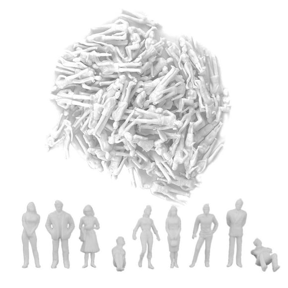 1:50 White Figures Architectural Model Human Scale HO Model Plastic Peoples,10 Pieces,10 x white model figure,White