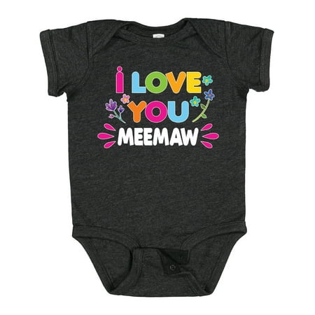 

Inktastic I Love You Meemaw with Flowers Gift Baby Girl Bodysuit
