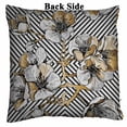 thumbnail image 2 of PKQWTM gold flowers cherry on a black geometric Reversible Mermaid Cushion Cover Home Decor Sequin Pillow Case Size 18x18 inches, 2 of 2