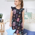 thumbnail image 4 of Balery Roses Flowers Camisón de princesa para niñas, pijama de algodón con mangas abullonadas, suave y bonito.-Small, 4 of 6
