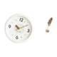 thumbnail image 5 of Reloj de pared con escultura de hoja, redondo, silencioso, sin , de hierro y madera, decoración artística, adecuado para sala de estar, dormitor, 5 of 8
