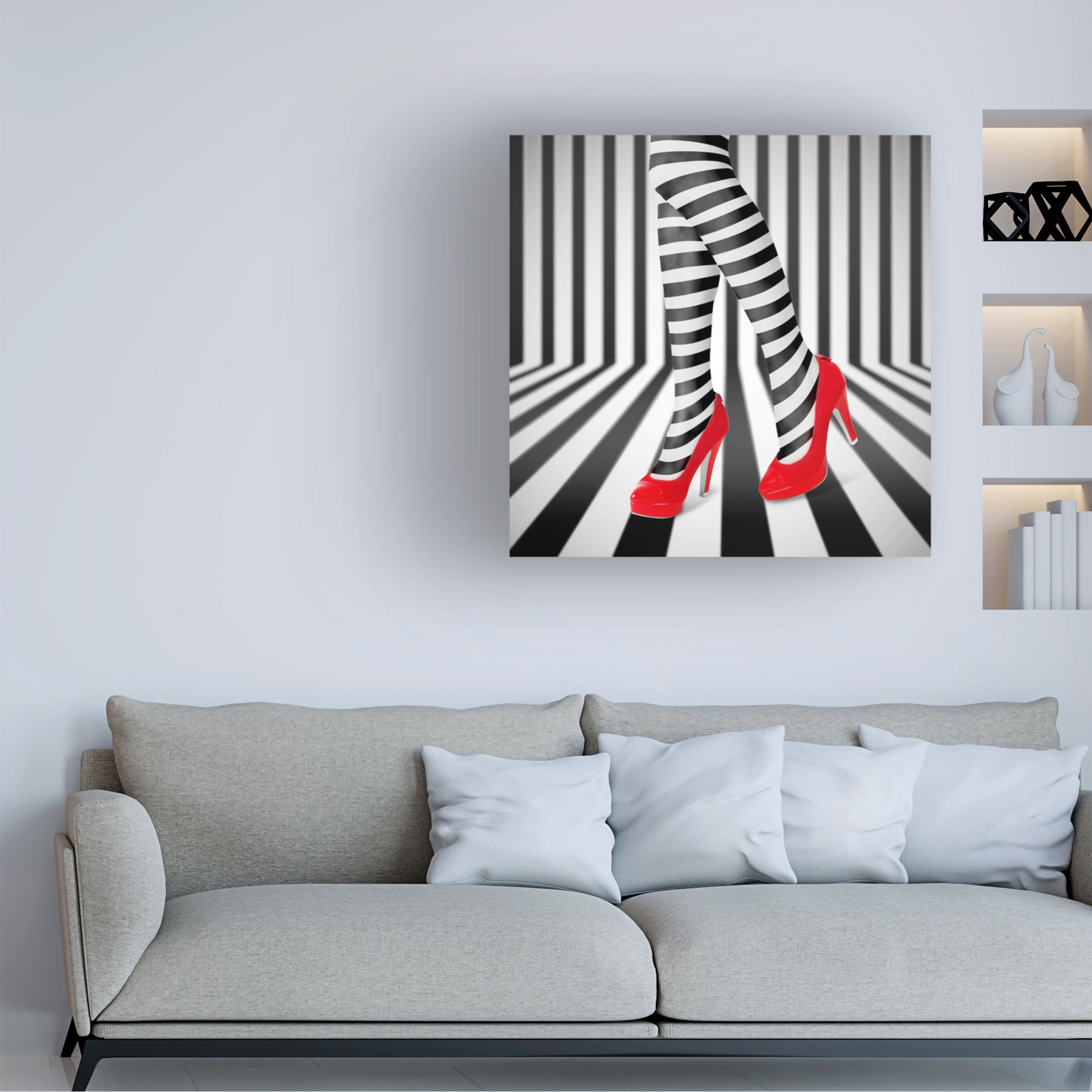 Ihdar Nur 'Red Shoes' Canvas Art