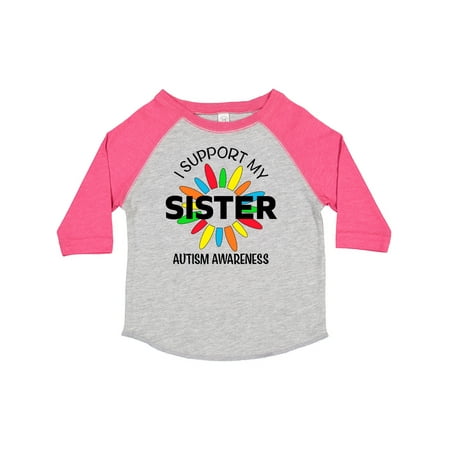 

Inktastic I Support My Sister Autism Awareness Gift Toddler Boy or Toddler Girl T-Shirt