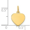 thumbnail image 2 of 14K Yellow Gold Plain .009 Gauge Engravable Heart Disc Charm, 2 of 2