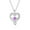 Purple, variant on Heart Birthstone Necklace